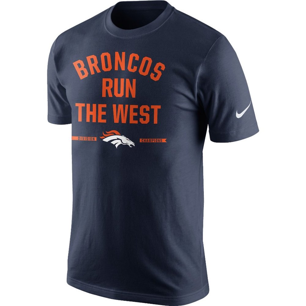 Nike Denver Broncos Run the West Shirt Navy 2XL
